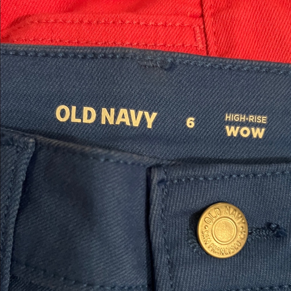 Set of 2 Old Navy Women's Brand New Pink and Deep Blue Jean Shorts - Picture 4 of 9